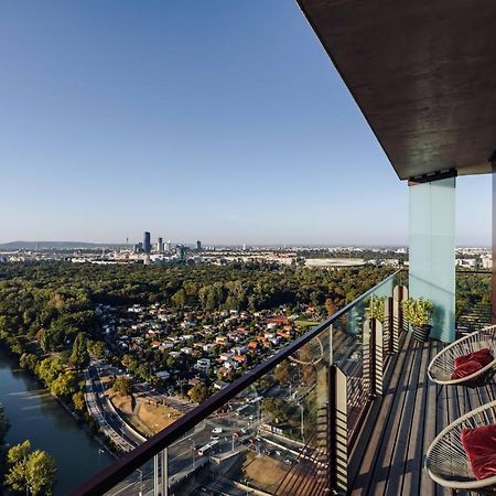 Design Apartment With Amazing View Over Vienna 2 Bagian luar foto