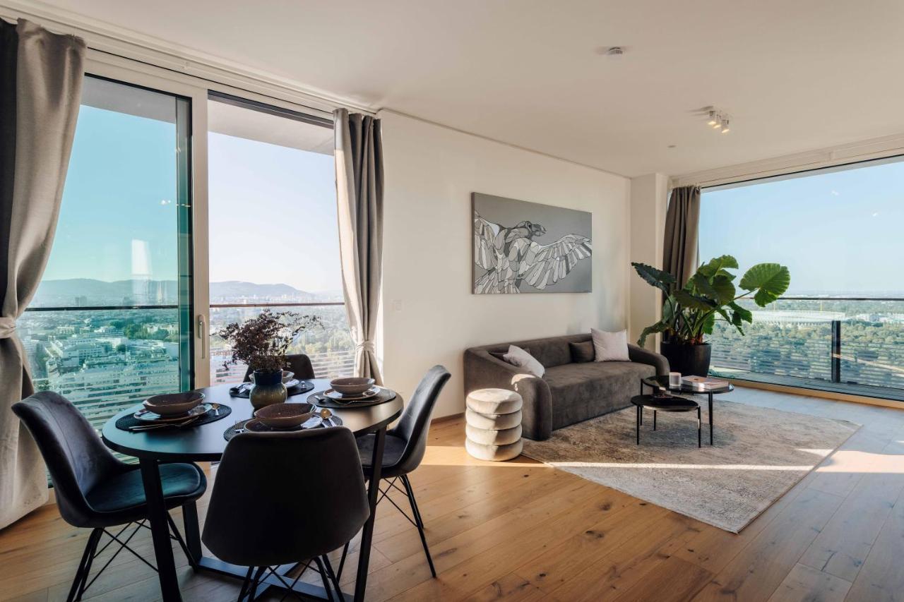 Design Apartment With Amazing View Over Vienna 2 Bagian luar foto