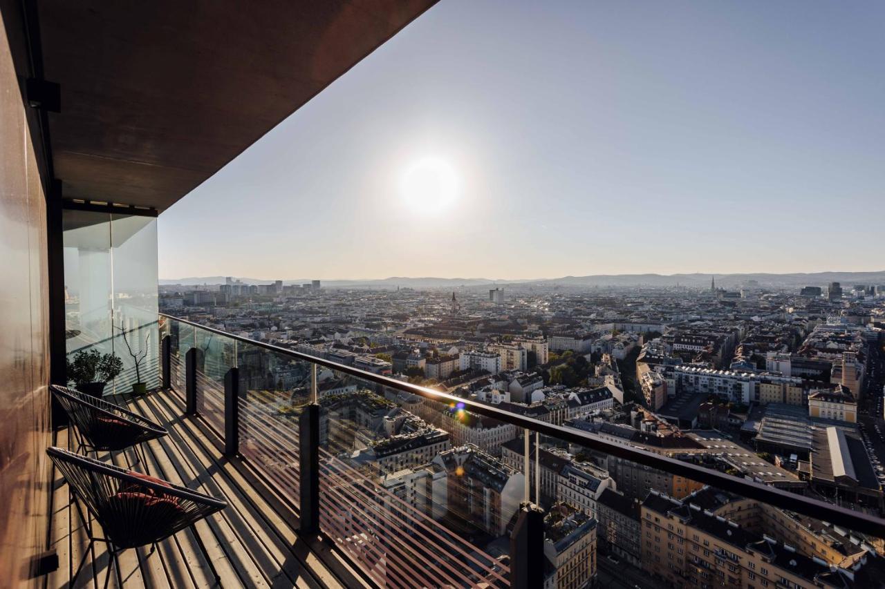 Design Apartment With Amazing View Over Vienna 2 Bagian luar foto